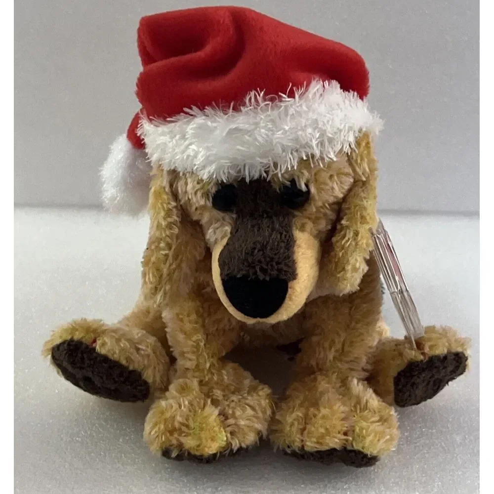 Ty Beanie Babies 1998 Holiday Teddy, 2001 Jinglepup, 2005 Jingles, Christmas Set